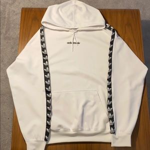 Adidas bandana hoodie - size large - (white/black)